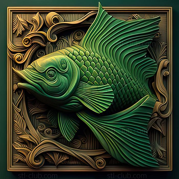 st Green swordsman fish